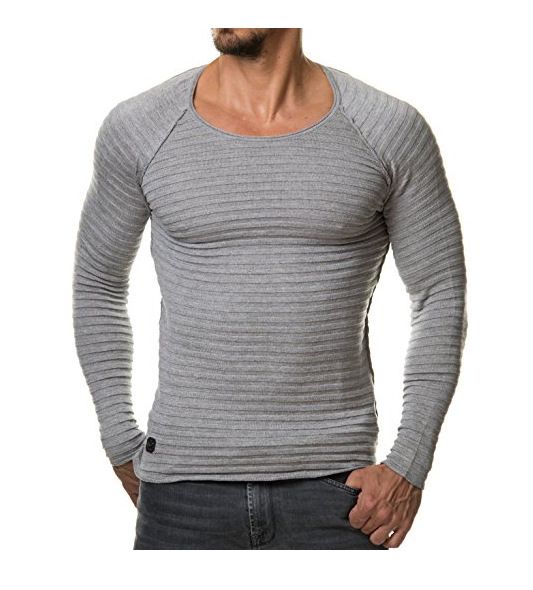 Men Casual Slim Fit Crew Neck Pullover Jumper Muscle Long Sleeve T-shirt  Men's Clothing  Tops  T-Shirts