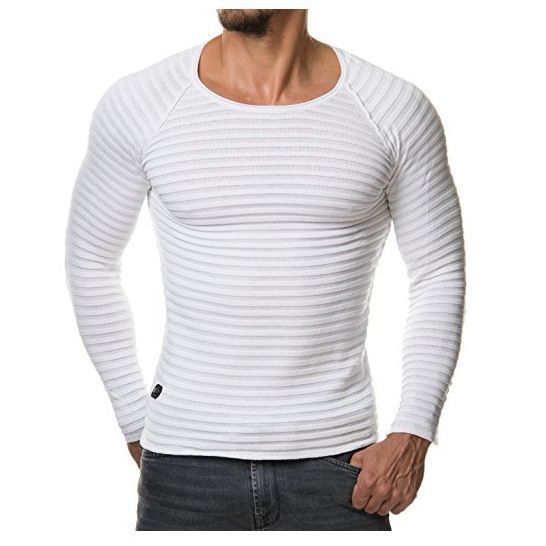Men Casual Slim Fit Crew Neck Pullover Jumper Muscle Long Sleeve T-shirt  Men's Clothing  Tops  T-Shirts
