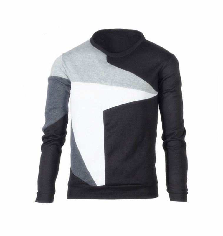 Pullover Patchwork Sweatshirt Oversized Crewneck Sweatshirt Wholesale Custom Logo Men's Hoodies  Sweatshirts