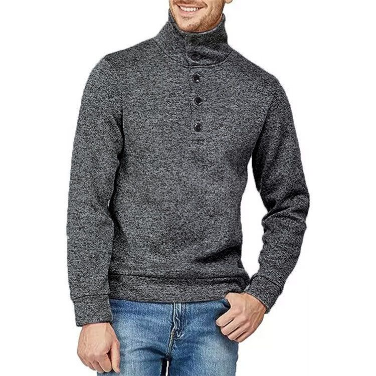 Men's half cardigan Autumn and winter Korea loose thin cashmere sweater casual jumper long sleeve embroidered  sweater