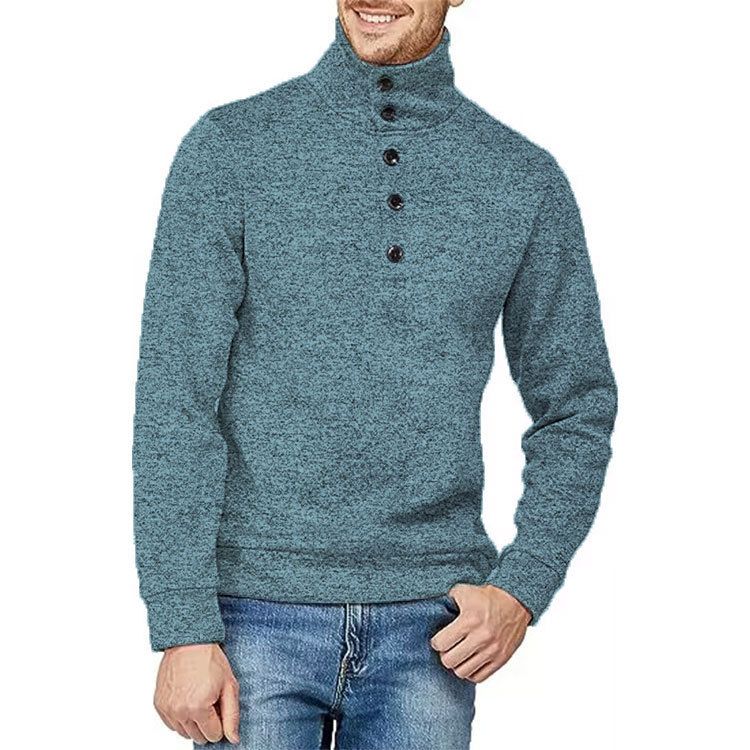 Men's half cardigan Autumn and winter Korea loose thin cashmere sweater casual jumper long sleeve embroidered  sweater
