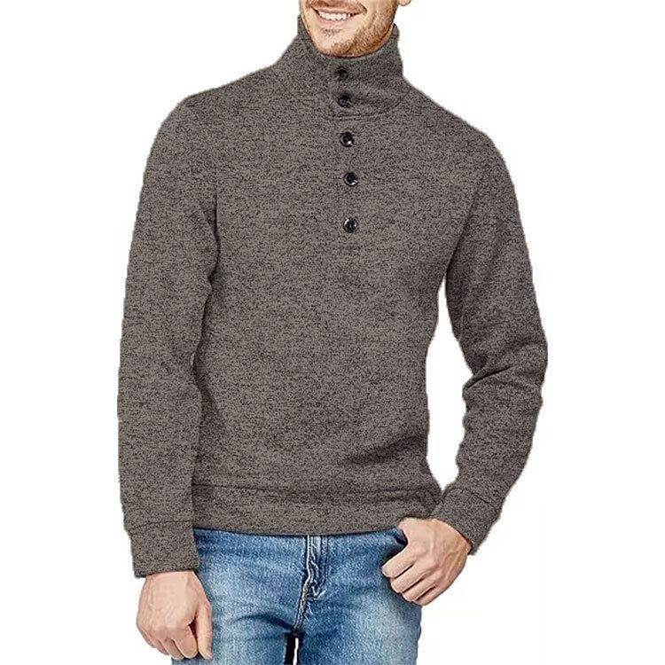 Men's half cardigan Autumn and winter Korea loose thin cashmere sweater casual jumper long sleeve embroidered  sweater