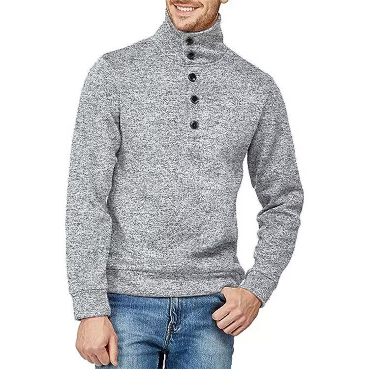 Men's half cardigan Autumn and winter Korea loose thin cashmere sweater casual jumper long sleeve embroidered  sweater