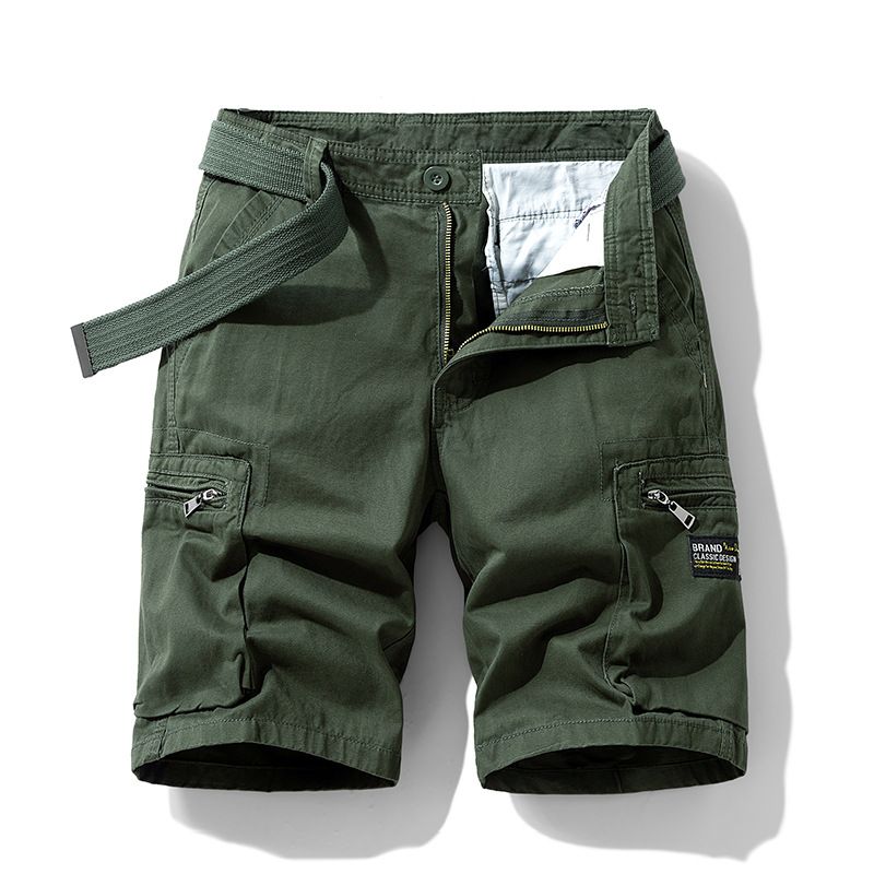 Men's Regular Fit Leisure 6 Pocket Cargo Shorts  Men Half Pants Cotton Chino Bermuda Knee Length Short Pants  Shorts