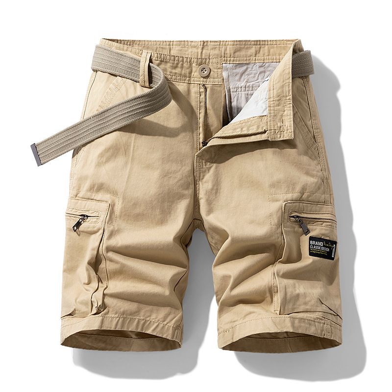 Men's Regular Fit Leisure 6 Pocket Cargo Shorts  Men Half Pants Cotton Chino Bermuda Knee Length Short Pants  Shorts
