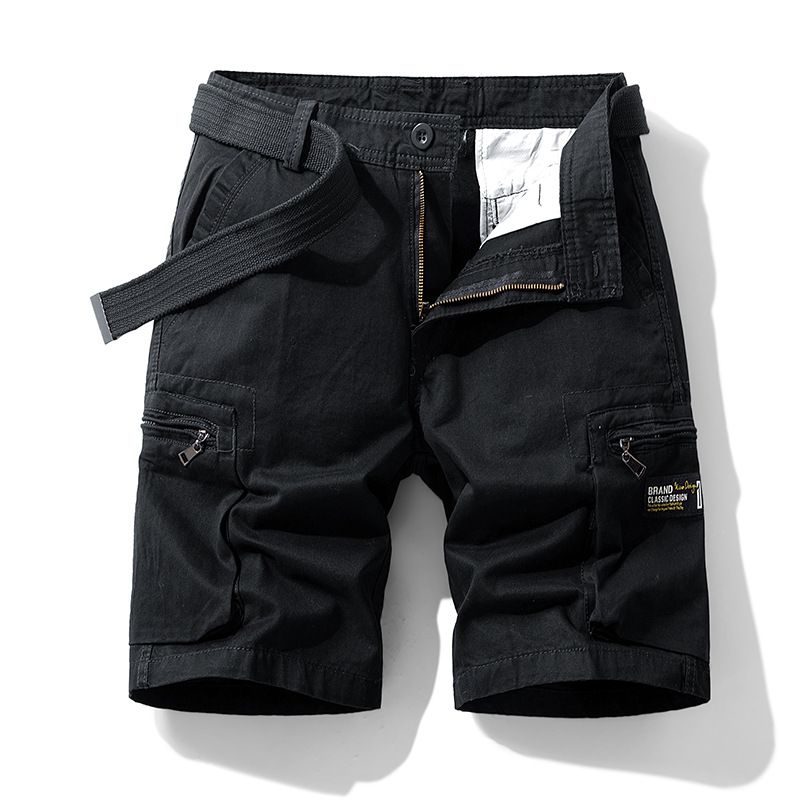 Men's Regular Fit Leisure 6 Pocket Cargo Shorts  Men Half Pants Cotton Chino Bermuda Knee Length Short Pants  Shorts