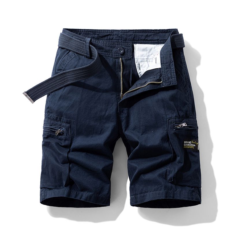 Men's Regular Fit Leisure 6 Pocket Cargo Shorts  Men Half Pants Cotton Chino Bermuda Knee Length Short Pants  Shorts