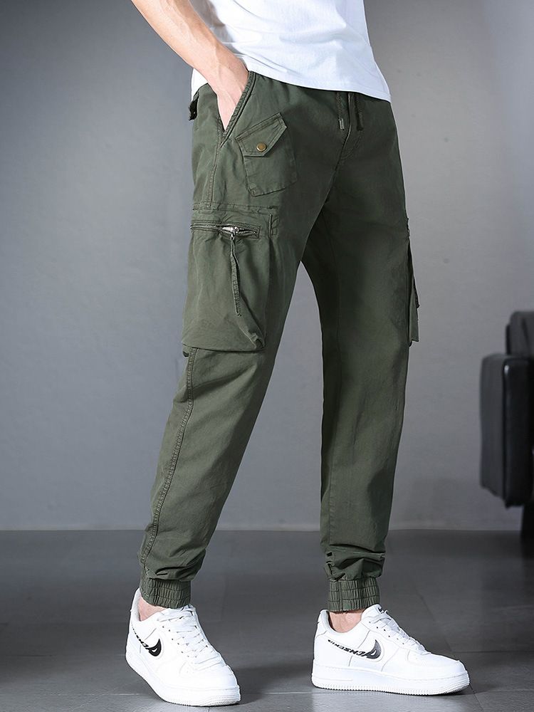 Loose Casual Pants Plus Size Outdoor Work Trousers Multiple Pockets Cargo Pants Casual