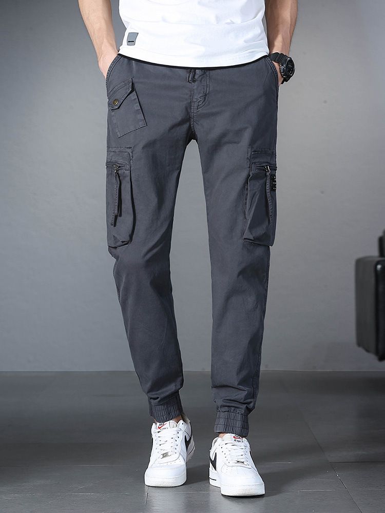 Loose Casual Pants Plus Size Outdoor Work Trousers Multiple Pockets Cargo Pants Casual