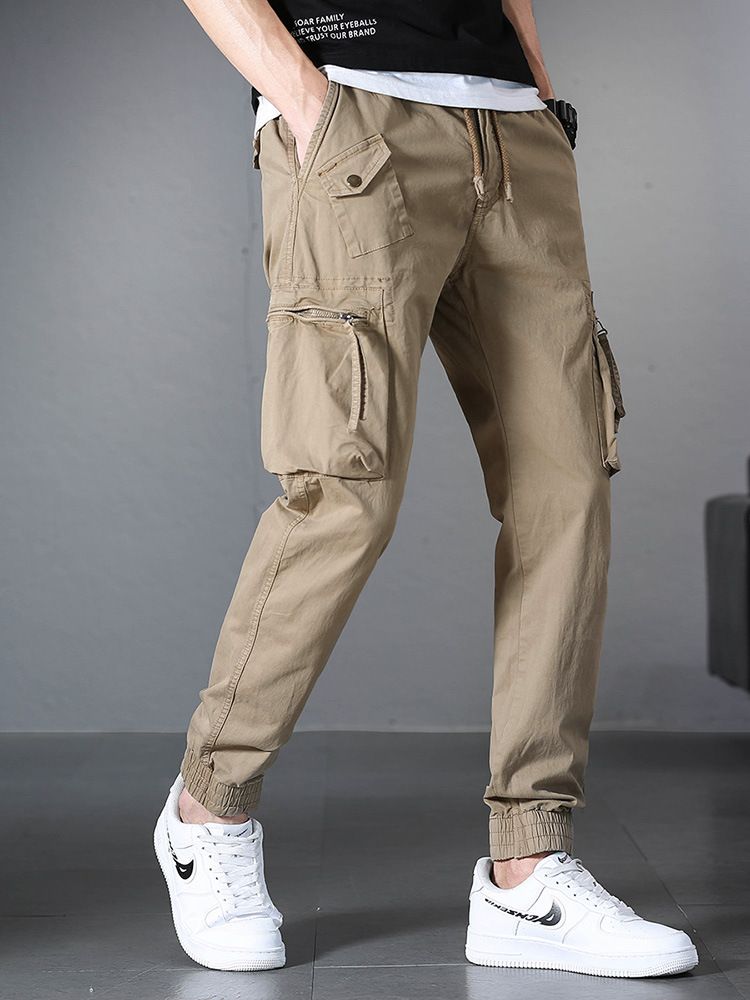 Loose Casual Pants Plus Size Outdoor Work Trousers Multiple Pockets Cargo Pants Casual