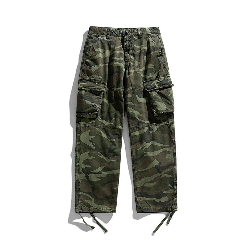 Manufacturer custom all over printed work camouflage trousers man utility pocket  pocket camo baggy cargo pants men  Casual