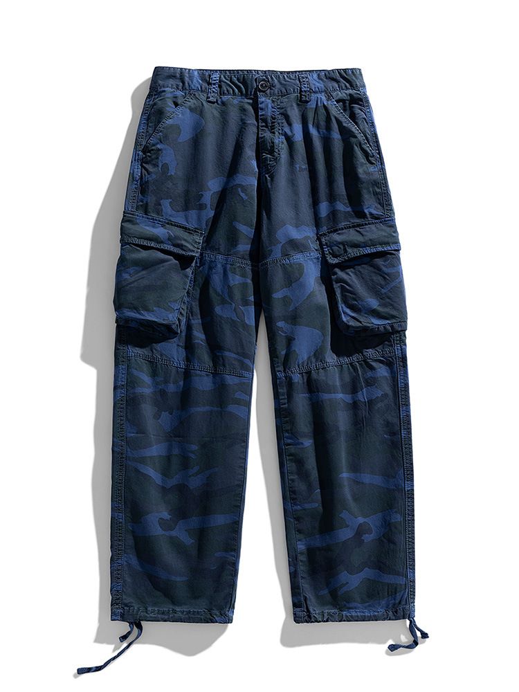 Manufacturer custom all over printed work camouflage trousers man utility pocket  pocket camo baggy cargo pants men  Casual