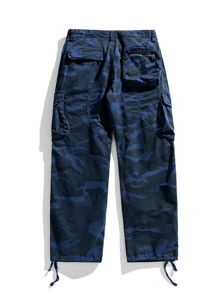 Manufacturer custom all over printed work camouflage trousers man utility pocket  pocket camo baggy cargo pants men  Casual