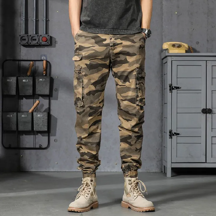 Cargo Pants Men Fashion Summer Black Fitness Tactical Trousers Streetwear Sweatpants Joggers Men Cargo Pants   Casual
