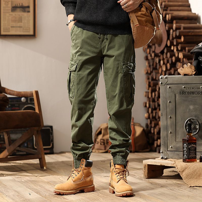 Hot Sale Men's Cotton Polyester Cargo Trousers Workwear Pants Latest Designs Men's Trending Cargo Pants Casual