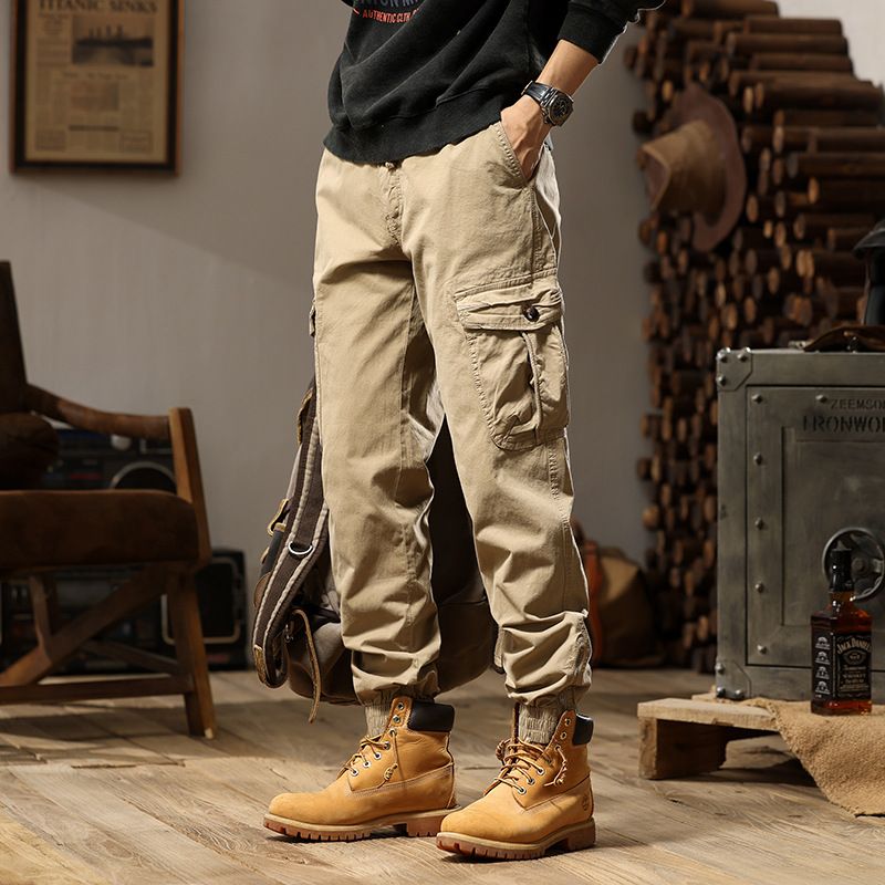 Hot Sale Men's Cotton Polyester Cargo Trousers Workwear Pants Latest Designs Men's Trending Cargo Pants Casual