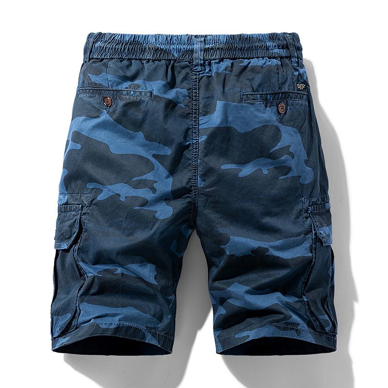 Authentic Camo Cargo Shorts Mens Relaxed Fit Versatility Mens Cargo Shorts Pants Heavy Hardware Cotton Spandex Men Casual Pants Shorts
