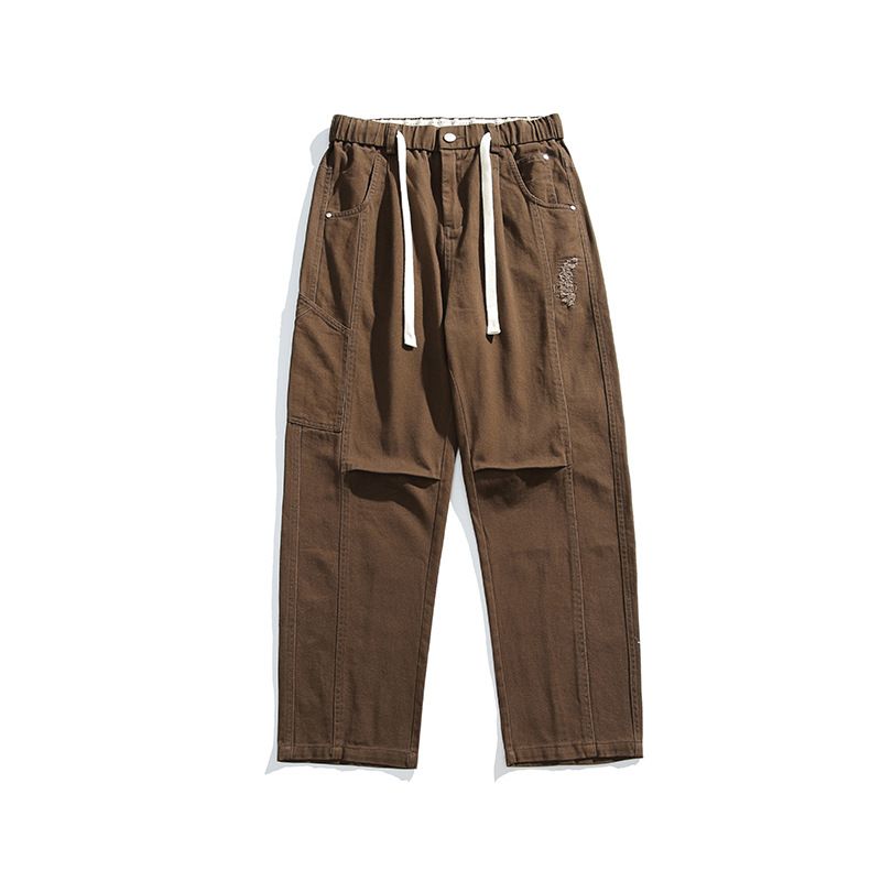 Custom High Quality Men Track Pants Unisex Cargo Baggy Jogger Baggy Oversized Straight Cargo Pant  Casual