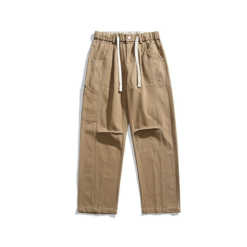 Custom High Quality Men Track Pants Unisex Cargo Baggy Jogger Baggy Oversized Straight Cargo Pant  Casual