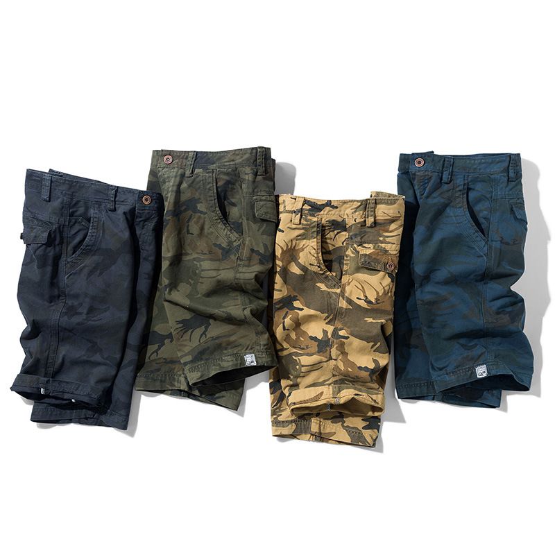 Camouflage Loose Cargo Shorts Men Summer Camo Short Pants Home Cargo Shorts Casual Tactical Shorts
