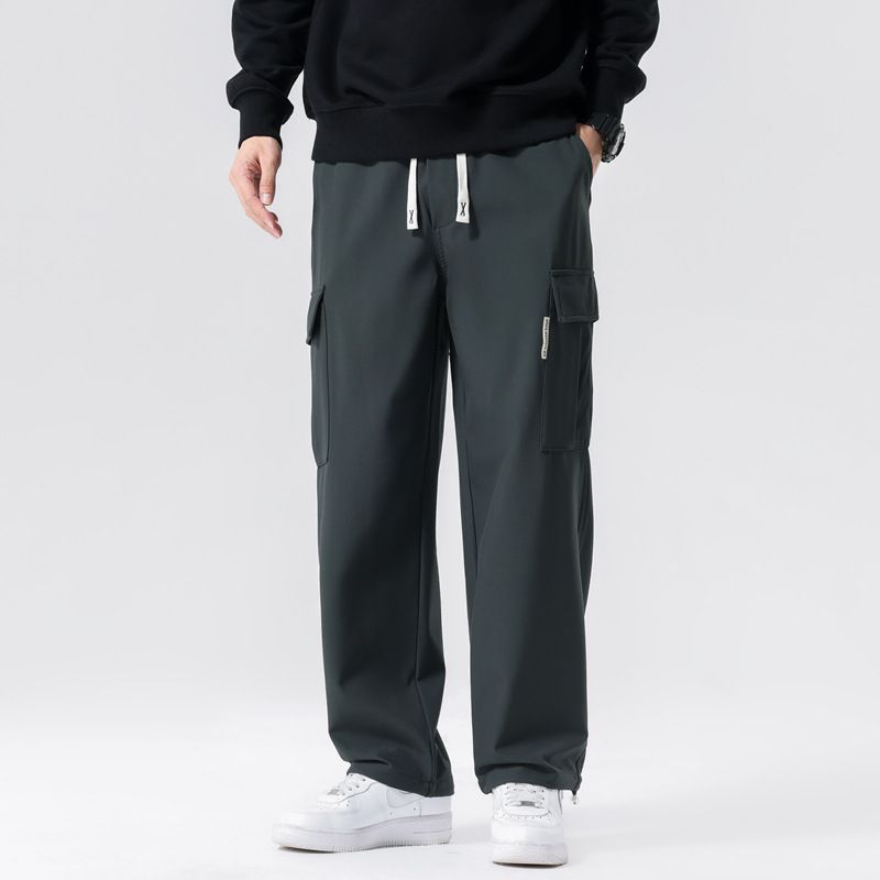 Men Baggy Oversized Loose Cargo Track Sweats Pant Homme Custom Men Cotton Wide Straight Leg Baggy Sweatpants  Casual
