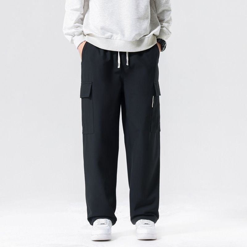 Men Baggy Oversized Loose Cargo Track Sweats Pant Homme Custom Men Cotton Wide Straight Leg Baggy Sweatpants  Casual