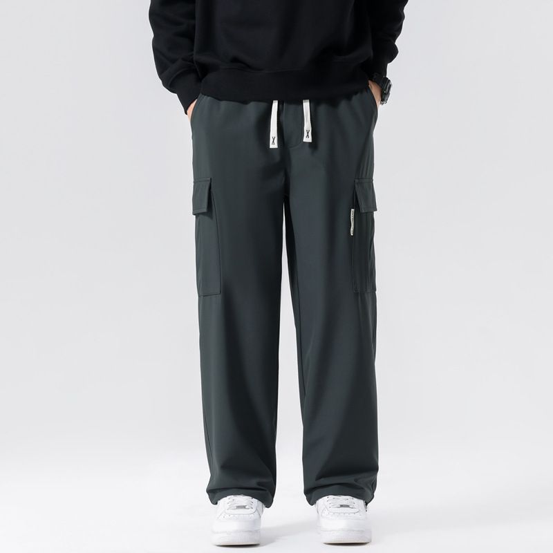 Men Baggy Oversized Loose Cargo Track Sweats Pant Homme Custom Men Cotton Wide Straight Leg Baggy Sweatpants  Casual