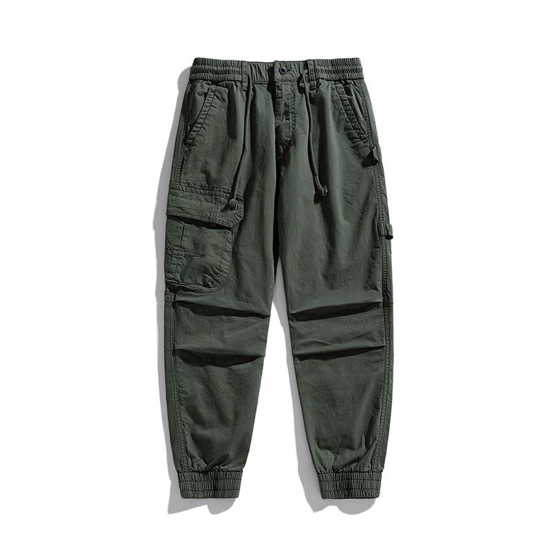 Cargo Pants Men Fashion Black Fitness cotton spandex Trousers Streetwear Sweatpants Joggers Men Casual