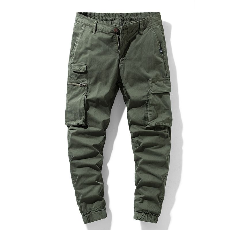 Cargo Pants Men Elastic Waist Concise Style Jogging Men's Stylish Cargo Pants Hiking Mountaineering Cargo Pants For Men  Casual