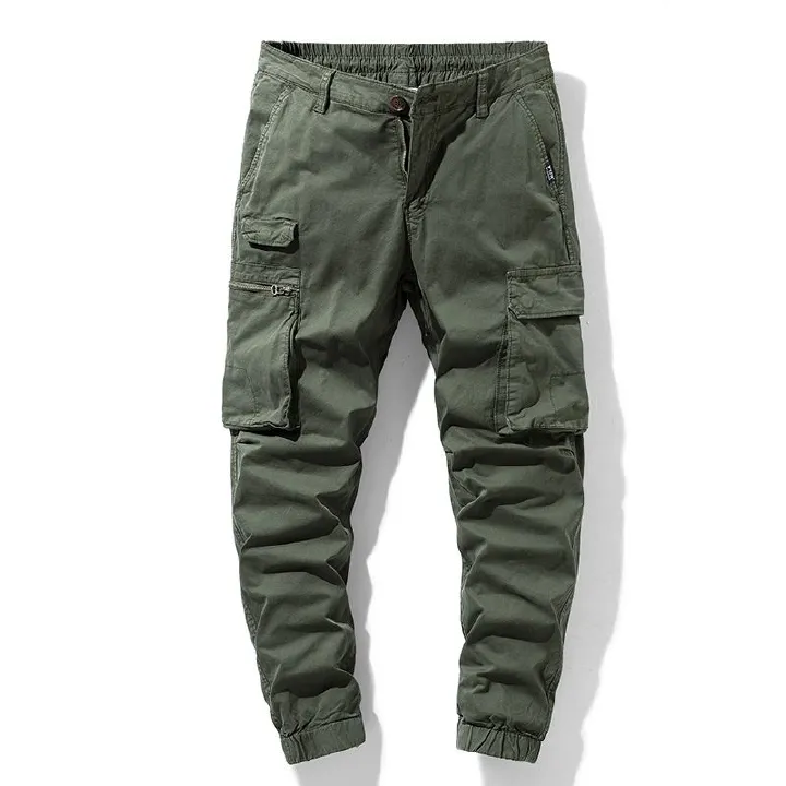 Cargo Pants Men Elastic Waist Concise Style Jogging Men's Stylish Cargo Pants Hiking Mountaineering Cargo Pants For Men  Casual