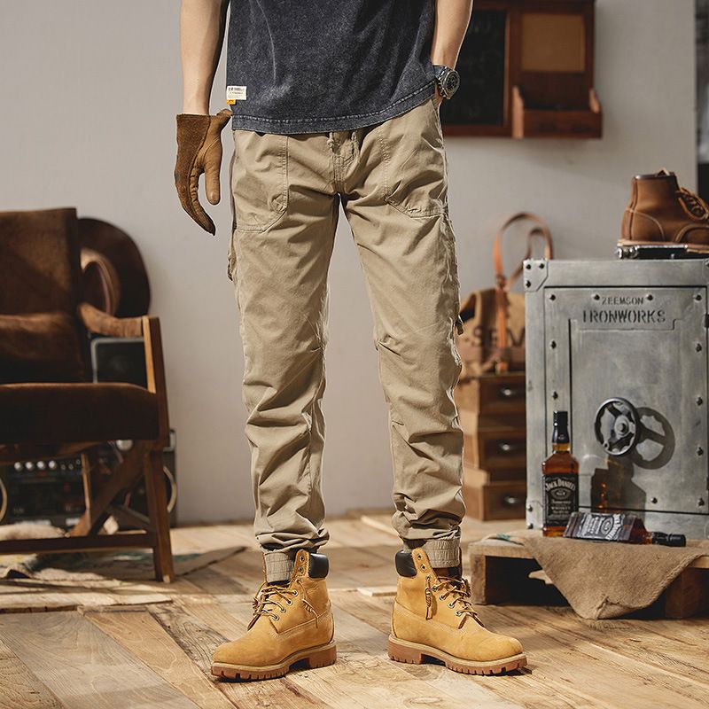 Cargo Pants Outdoor Winter Wear Men's Fleece-lined Tactical Multiple Pockets Multiple Pocket Cargo Pants Casual