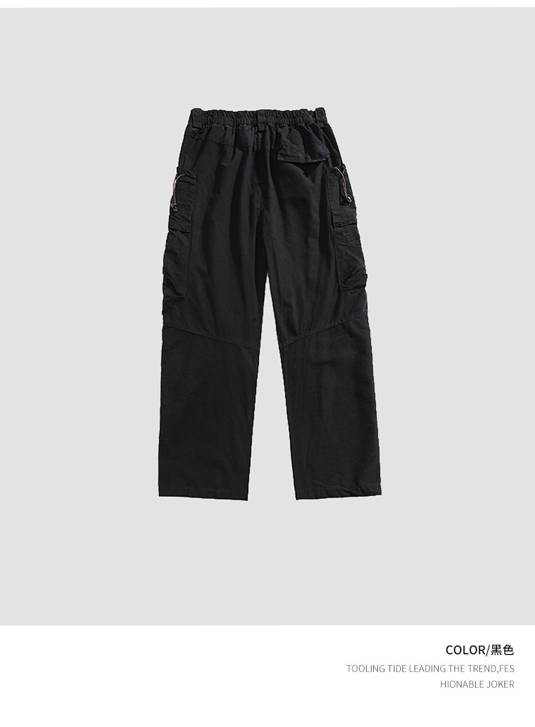 Autumn Thick Workwear Casual Pants High Waist Loose Fit Stretch Cotton Baggy Fitness Style Pocket Wholesale Straight Cargo Pant Casual