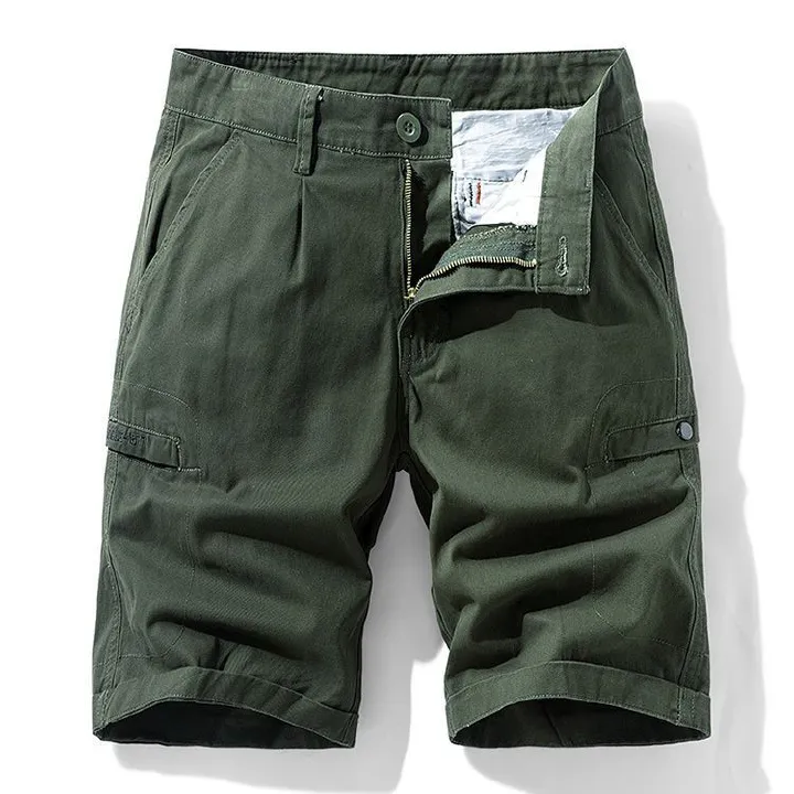 Washed Bermuda Chino Plus Size Men's Clothing Cargo Shorts with Side Pockets  Men's Clothing  Bottoms  Shorts