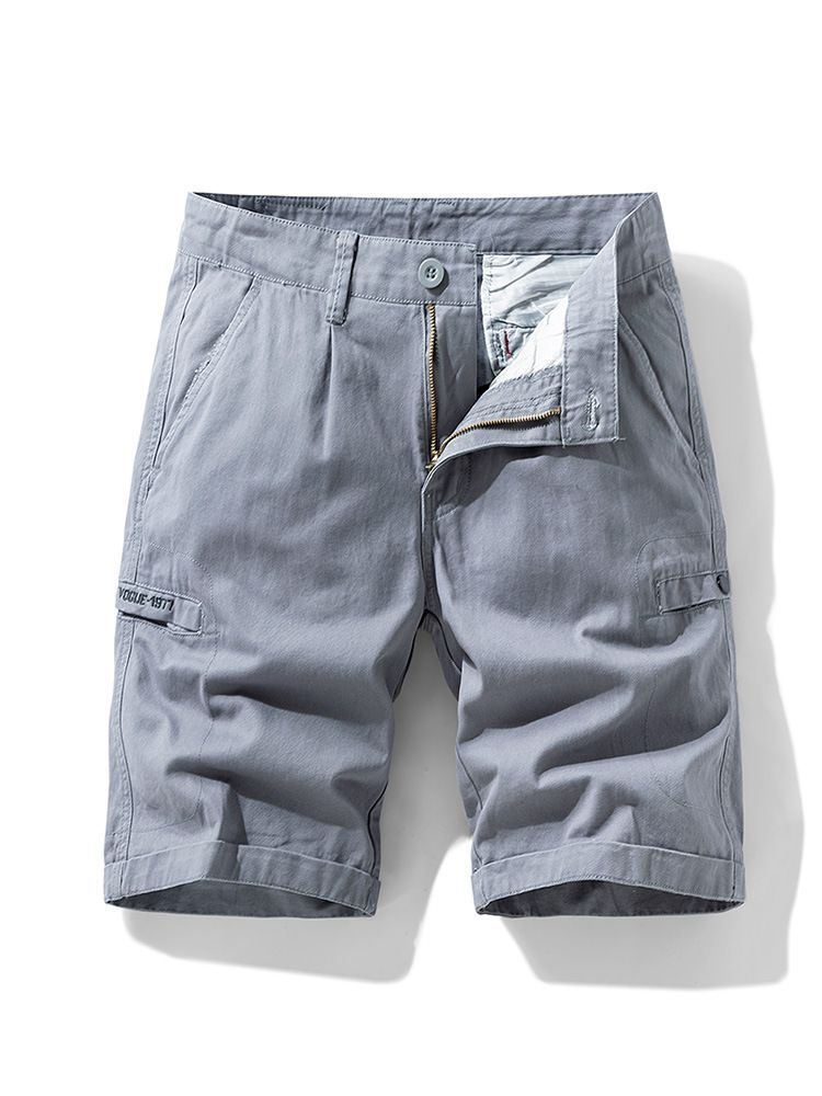 Washed Bermuda Chino Plus Size Men's Clothing Cargo Shorts with Side Pockets  Men's Clothing  Bottoms  Shorts