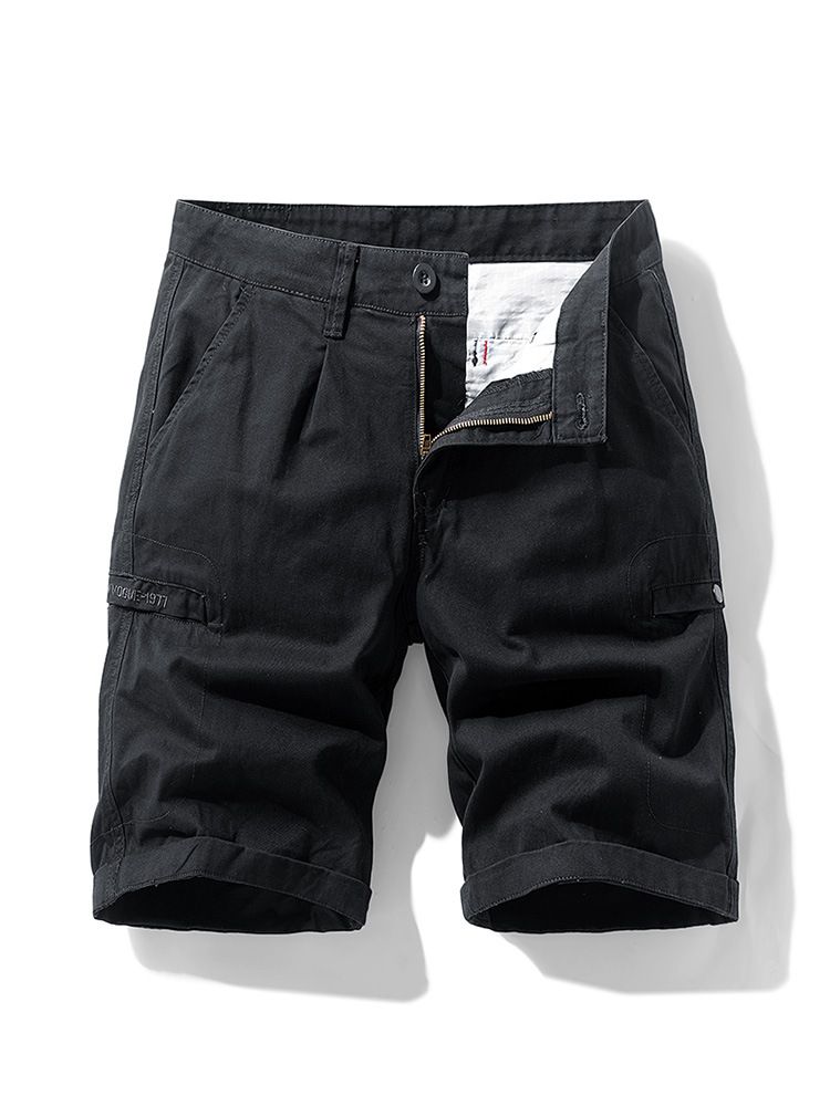 Washed Bermuda Chino Plus Size Men's Clothing Cargo Shorts with Side Pockets  Men's Clothing  Bottoms  Shorts