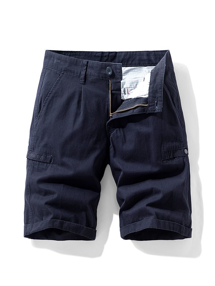Washed Bermuda Chino Plus Size Men's Clothing Cargo Shorts with Side Pockets  Men's Clothing  Bottoms  Shorts