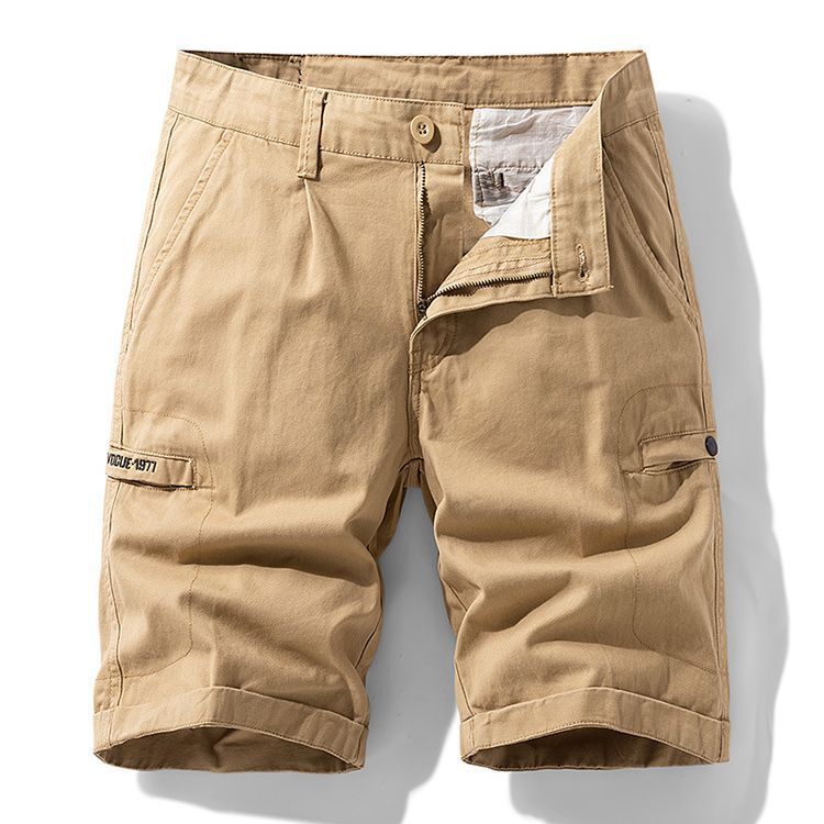 Washed Bermuda Chino Plus Size Men's Clothing Cargo Shorts with Side Pockets  Men's Clothing  Bottoms  Shorts