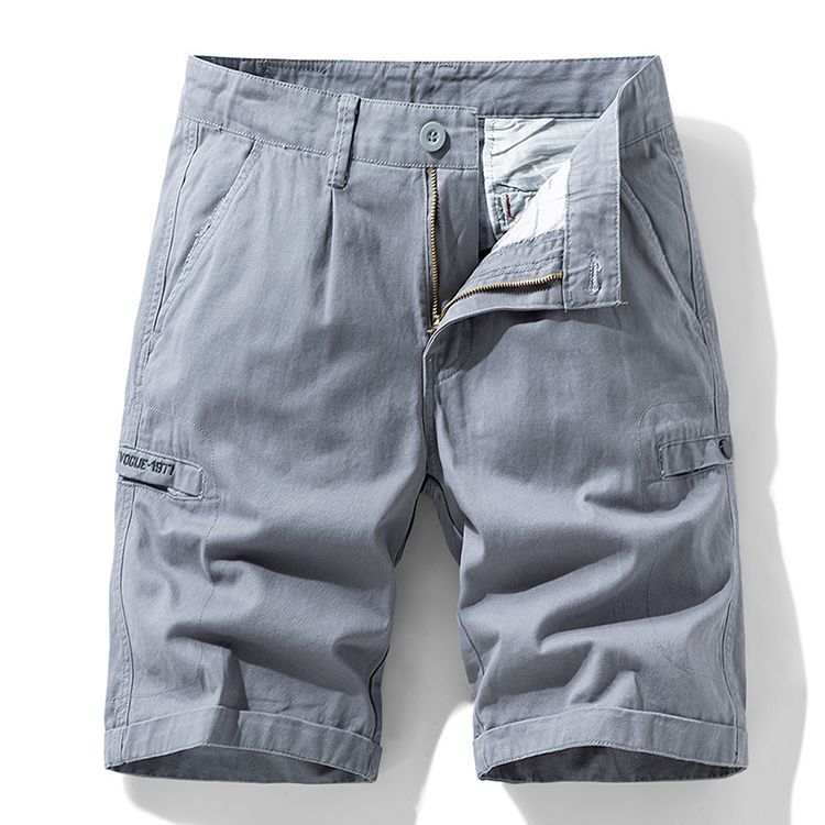 Washed Bermuda Chino Plus Size Men's Clothing Cargo Shorts with Side Pockets  Men's Clothing  Bottoms  Shorts