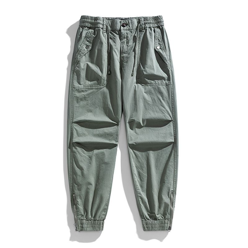 Fengway Custom Stretch Men Jogger Pants Casual Bottom Zip Ankle Trousers Retro Washed Men Baggy Cargo Pants  Casual