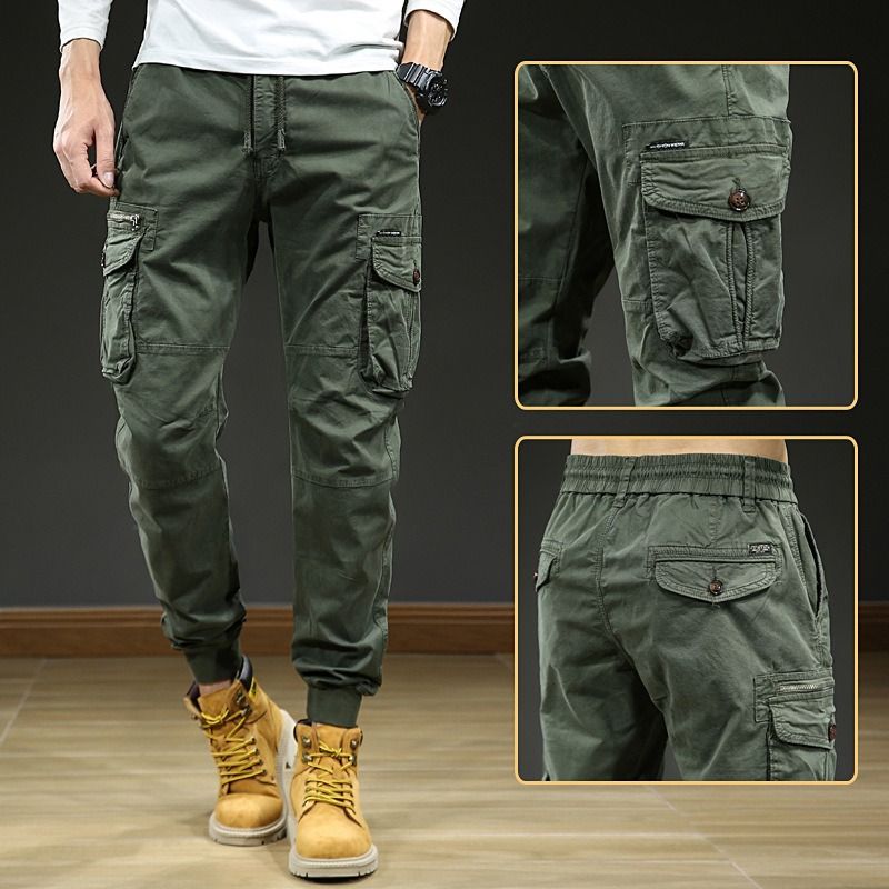 Spandex Cotton Men's Casual Trousers Chino Pants Fabric Zipper Pockets Slim Canvas Fit  Most Popular Solid Color Woven  Casual