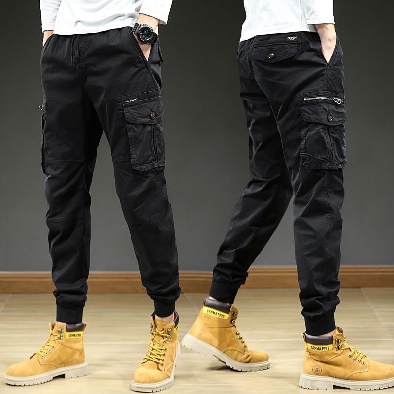 Spandex Cotton Men's Casual Trousers Chino Pants Fabric Zipper Pockets Slim Canvas Fit  Most Popular Solid Color Woven  Casual