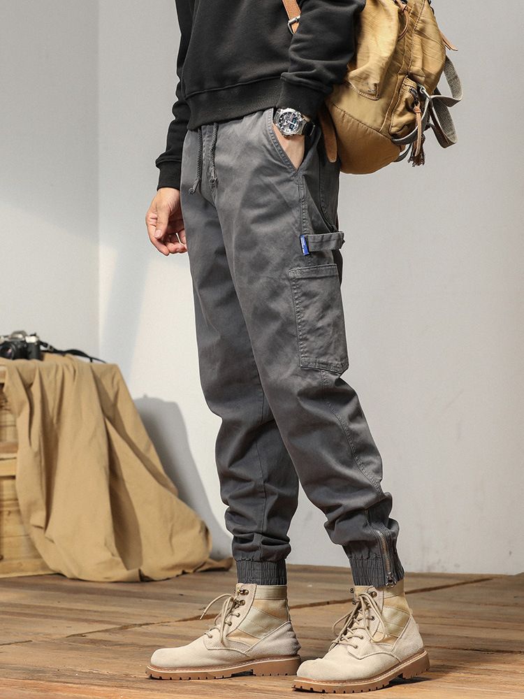 Cargo young and popular Loose Fit for men straight wide leg hip-hop Trousers For Men Pants  Casual