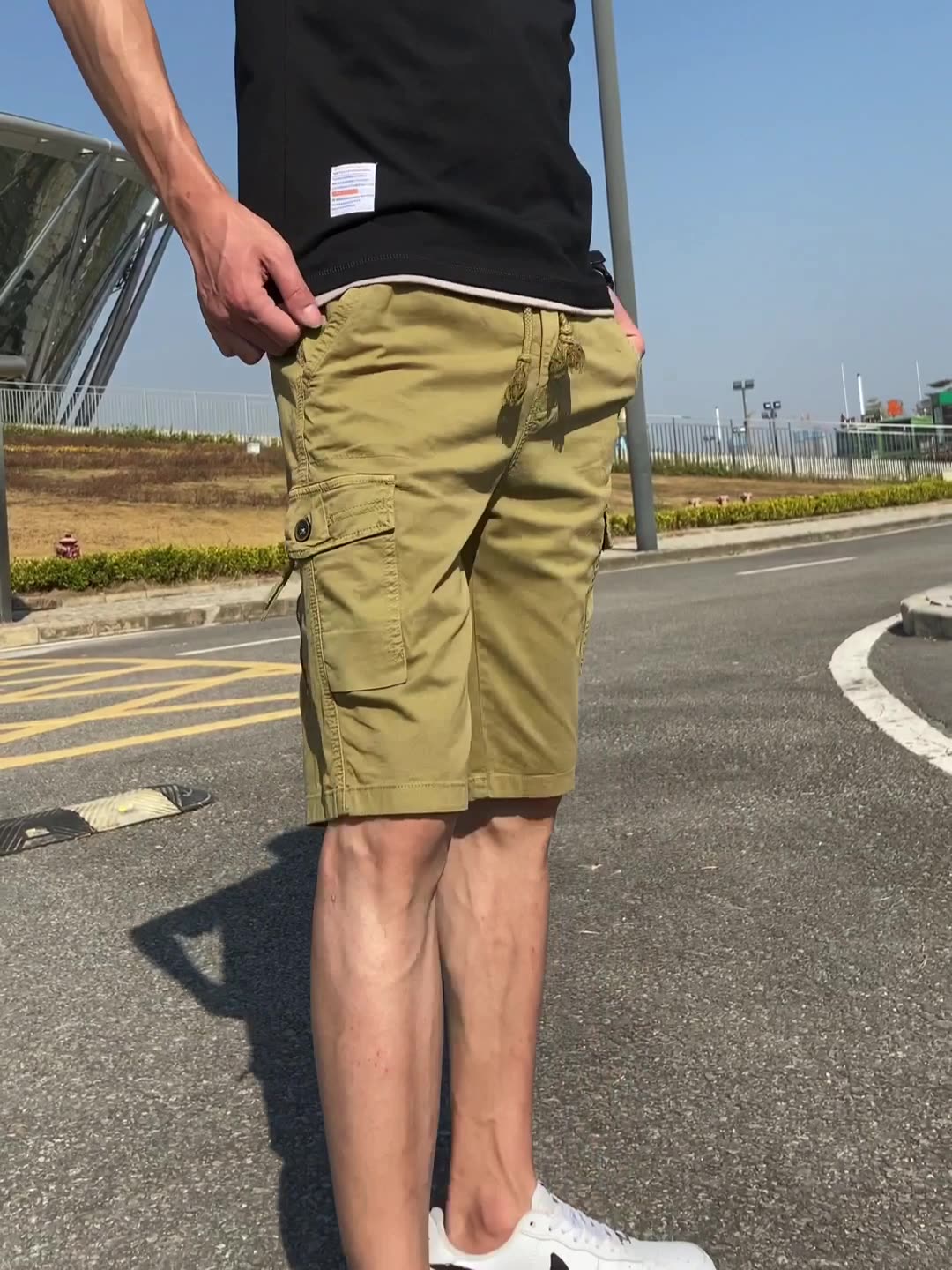 Hot Selling Designer Fahion Big Pocket Cargo Pants Slim Work Premium Running Cargo Sweat Pants  Shorts