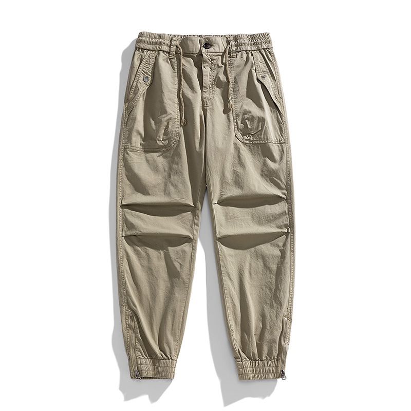 Fengway Custom Stretch Men Jogger Pants Casual Bottom Zip Ankle Trousers Retro Washed Men Baggy Cargo Pants Casual