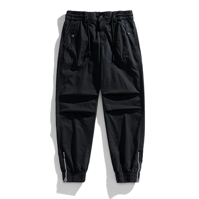 Fengway Custom Stretch Men Jogger Pants Casual Bottom Zip Ankle Trousers Retro Washed Men Baggy Cargo Pants Casual