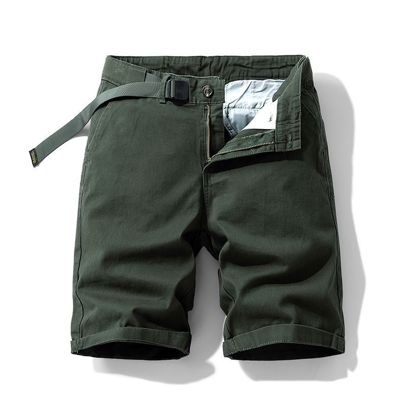 Wholesales Summer Chino Knee Length Pants Bermudas de Hombre Plain Slim Fit Cotton Woven Shorts