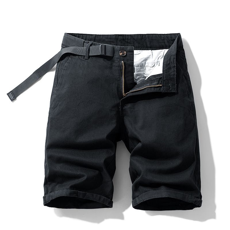 Wholesales Summer Chino Knee Length Pants Bermudas de Hombre Plain Slim Fit Cotton Woven Shorts