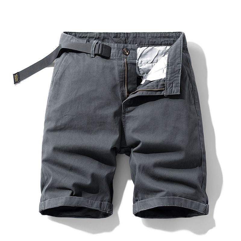 Wholesales Summer Chino Knee Length Pants Bermudas de Hombre Plain Slim Fit Cotton Woven Shorts