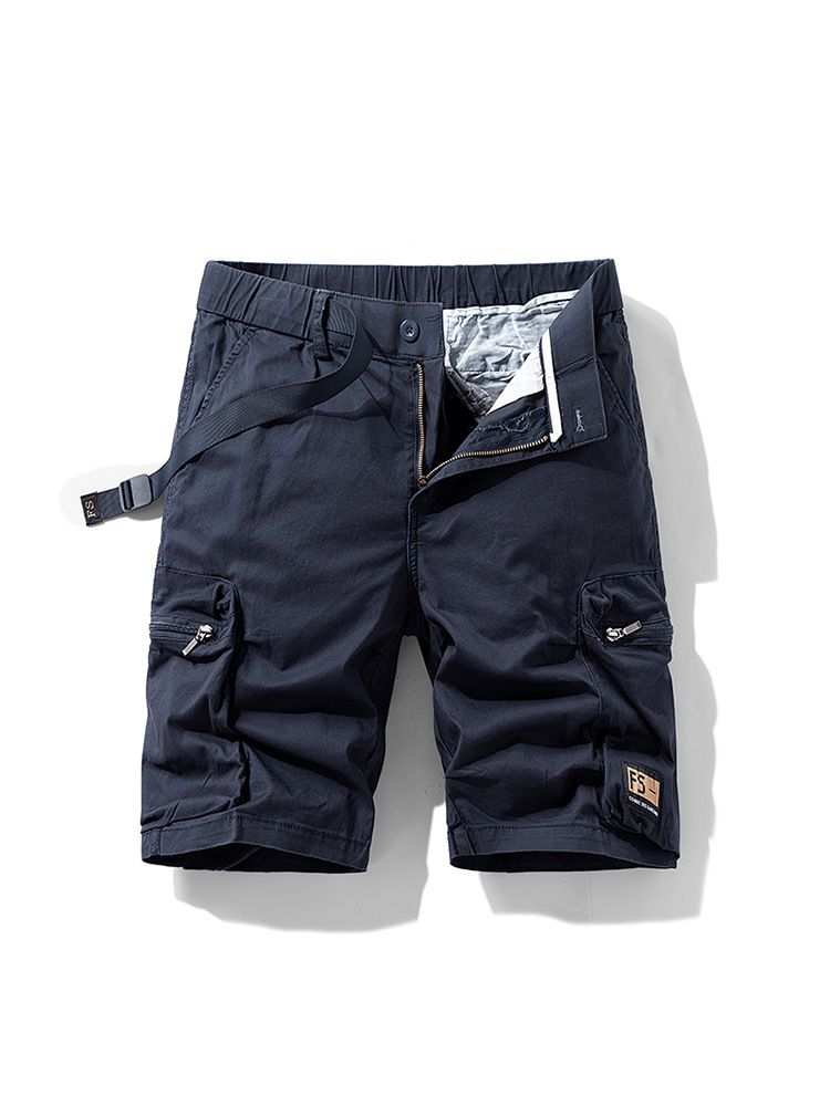 Custom Men's Jeans Cargo Shorts Big Side Pockets Boys Hip Hop Streetwear Polyester Woven Cargo Shorts jeans pant Casual