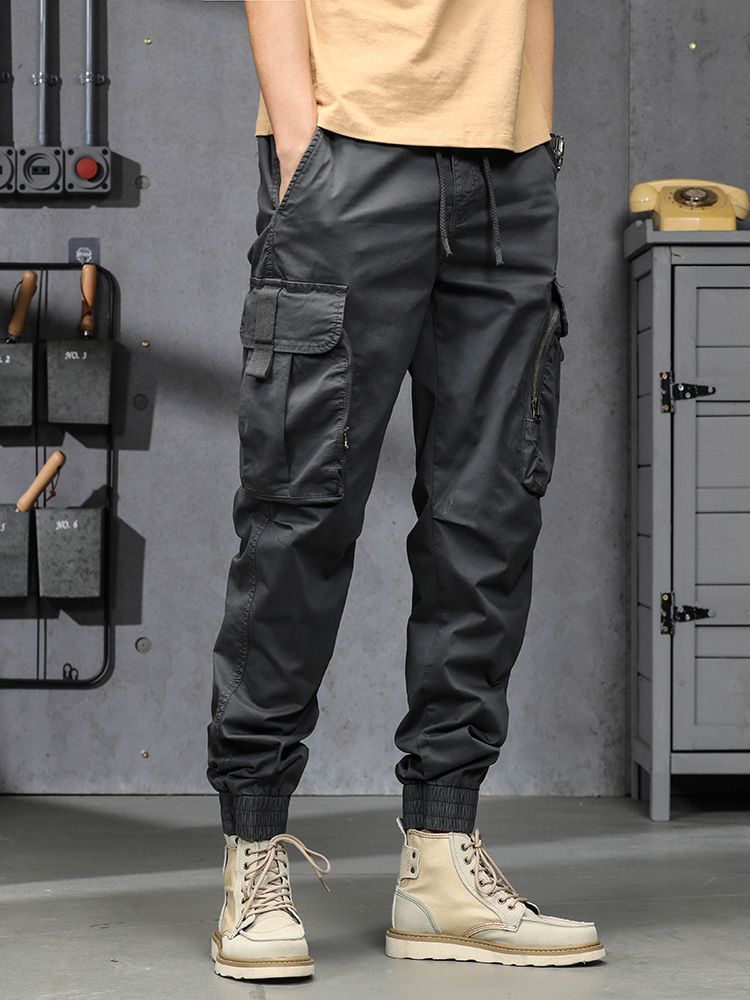 Hot Sale New Design Cargo Pants Men Fashion Black Fitness Trousers Streetwear Sweatpants Joggers Men Cargo Pants Casual